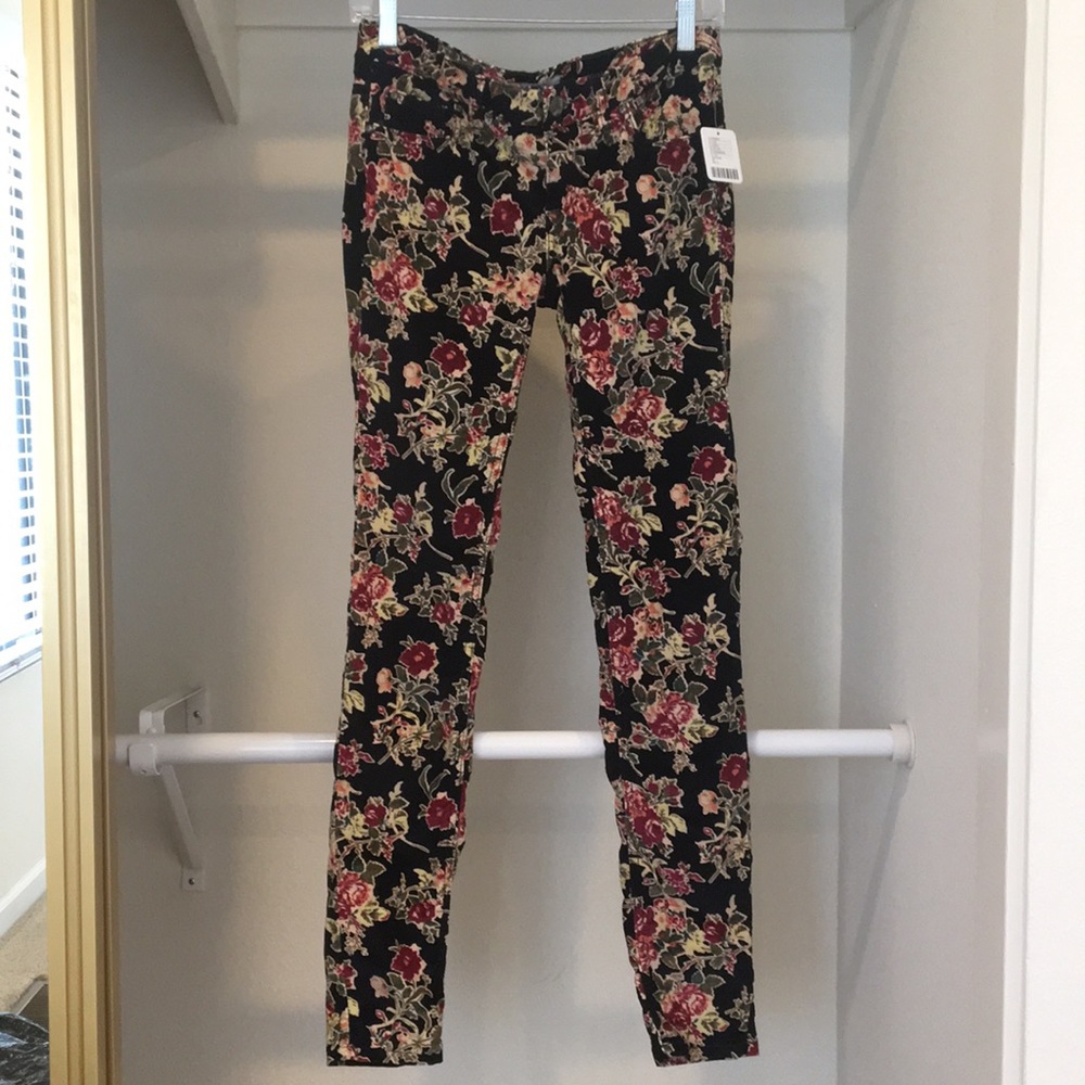 NWT Free People Floral Corduroy pants